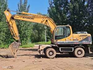 Excavatrice Hyundai 210W-9 d'occasion, 21 tonnes, neuve, avec pompe à engrenages et roulement pour pelle sur pneus - Product Image 5