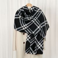 Écharpe classique en jacquard à carreaux 70*180cm, double face, châle de mode pour femme, écharpe douce coupe-vent pour l'hiver, Bufanda a Cuadros