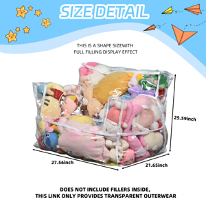 Funda Transparente para Silla Puff de Peluche para Niños, Funda Extra Grande Impermeable de TPU para Silla Puff con Cierre - Product Image 6