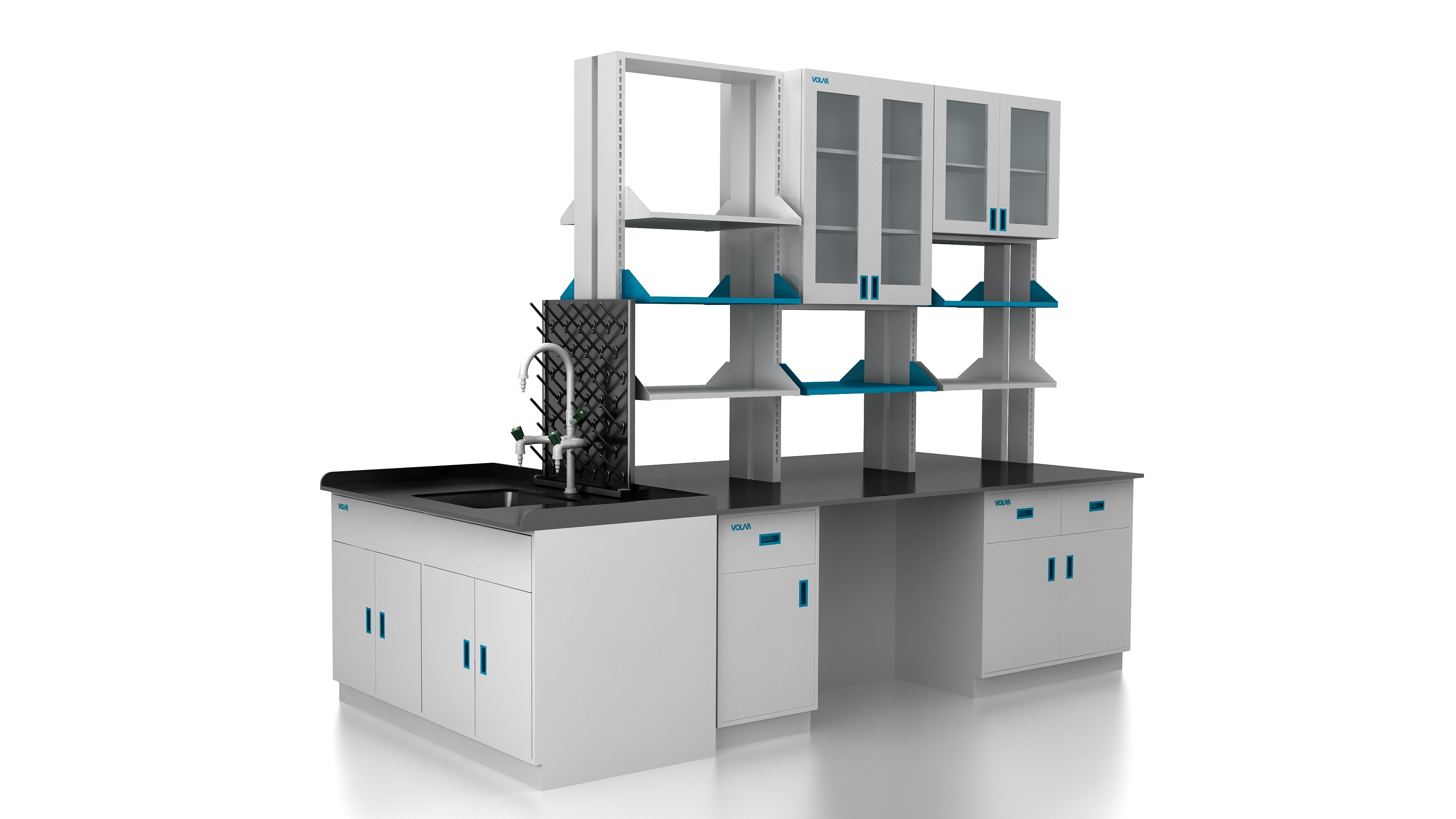 PPは実験室のワーク テーブル1mmを冷間圧延する鋼鉄化学実験室のテーブル300kgを沈める 3
