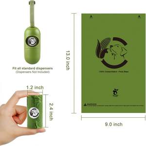 Sacs à déjections canines biodégradables et compostables à 100 % en amidon de maïs EN13432, grande quantité - Product Image 2