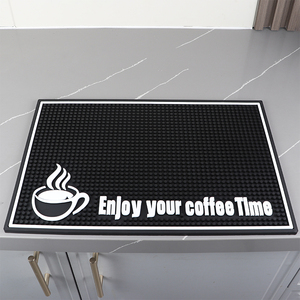 Rutschfeste, abtropfbare Silikon-Espresso-Barmatte, Gummi-Barmatte, PVC-Arbeitsplatten-Barmatte mit individuellem Logodruck - Product Image 4