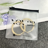 Logotipo impreso de fábrica pequeña joyería de PVC bolsa de plástico con cremallera impresión personalizada bolsa de plástico con cierre de cremallera joyería