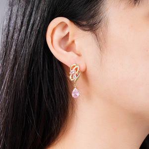 Orecchini Pendenti a Goccia Rosa Dolce per Donne, Eleganti Accessori per Orecchie da Indossare Quotidianamente, per Outfit Casual e Regalo - Product Image 3