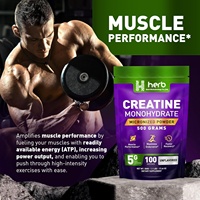 ODM/OEM Creatina Vegana Natural en Polvo Instantáneo Sin Azúcar, Suplemento Pre-Entrenamiento, 5g por Porción, 120 Unidades, para Adultos, Gimnasio, Fitness
