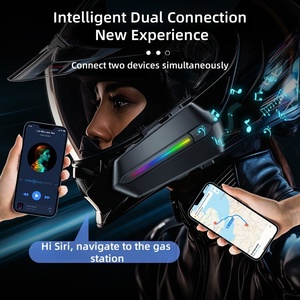 AXK C5S High-<strong>Tech</strong> Waterproof Wireless for <strong>Helmet</strong> with Intelligent Noise Reduction for Motorcycles - Product Image 3
