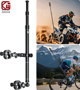 Kewig – bâton de selfie pour <span class=keywords><strong>moto</strong></span> avec pince de fixation antivol pour caméra d'action Insta360/GoPro, tige télescopique en alliage d'aluminium - Product Image 1