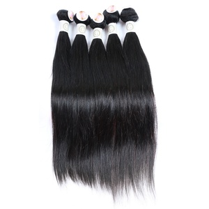 Paquete de Cabello Garantizado con Cierre, 5 Paquetes de Cabello Liso Brasileño para Cabeza Completa, Buen Precio - Product Image 5