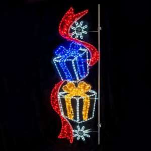 LED Star Motif Street Pole Decoración Impermeable IP65 Pantalla festiva de Navidad al aire libre con luz de poste de Navidad - Product Image 4