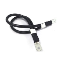 Câble de barre omnibus CC noir avec borne annulaire pour batterie 300V 105C FT1 RoHS, fil de distribution d'énergie à extrémités serties, vente en gros OEM