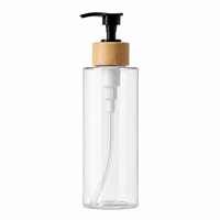 Bouteille de lotion en plastique rigide transparente avec pompe, logo personnalisé, 3oz/4oz/5oz/6oz/8oz, pour shampoing/douche/sérum capillaire