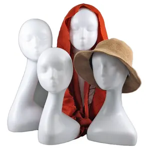 Creative Plastic Female Model Head Abstract Wig And Scarf Hat Display Rack Innovative Jewelry Packaging Display