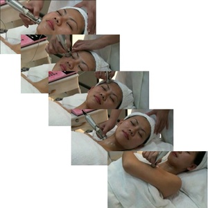 Máquina facial de mano cara y cuello Microcorrientes de elevación para masaje facial linfático facial - Product Image 3