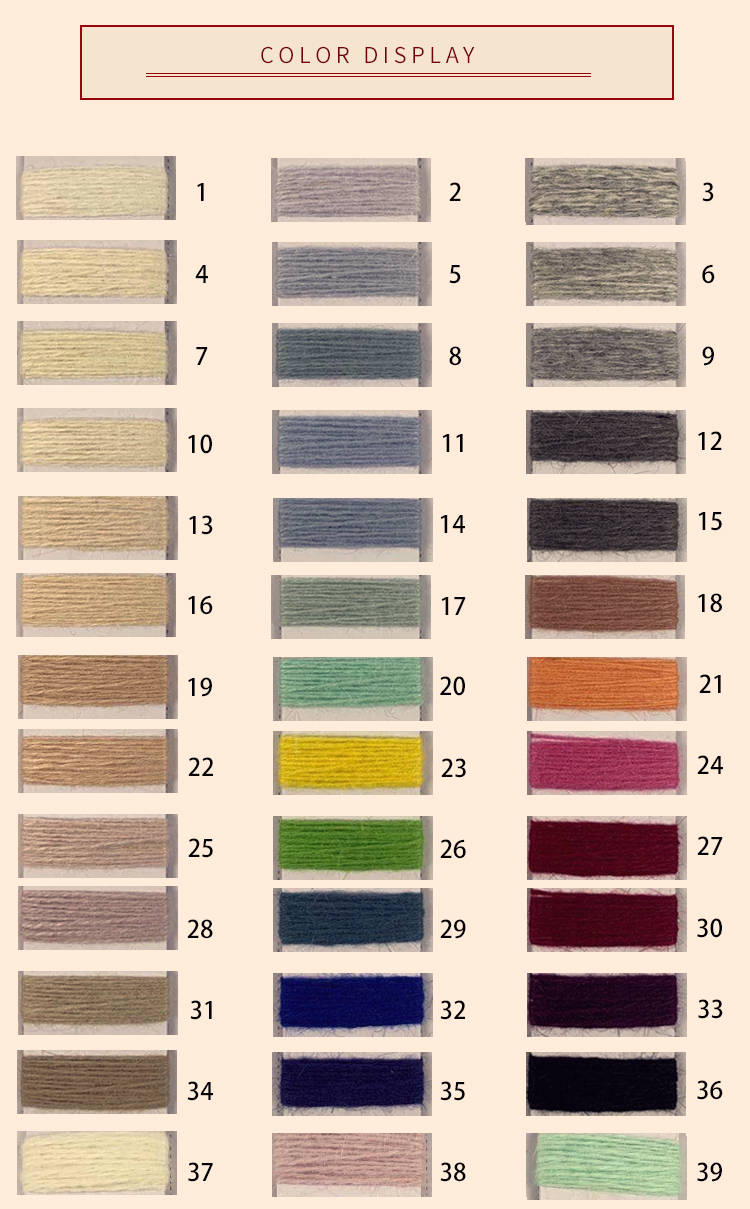 couleurs en stock