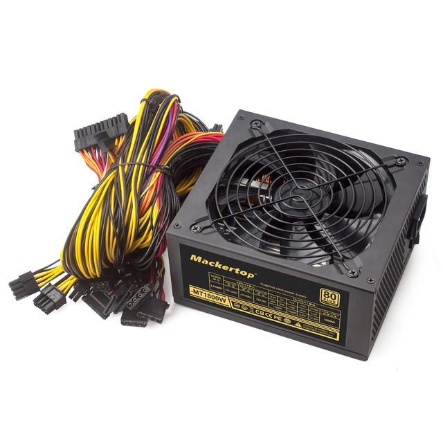 ATX PSU 1800W Server PSU 90 Plus Gold Silent Power Supply ATX 1800W Power Supply PSU
