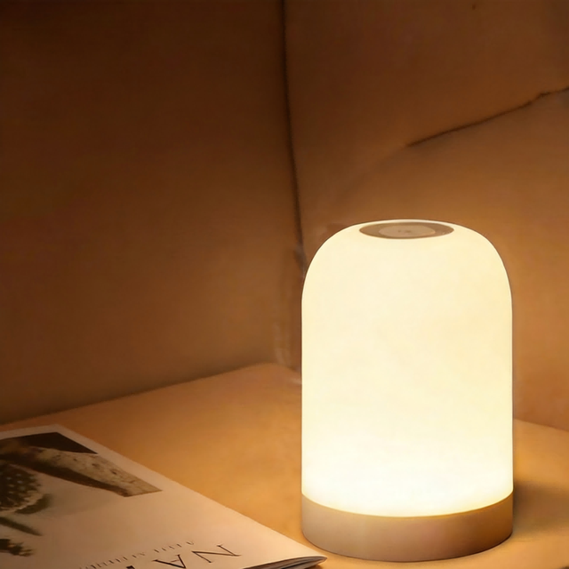 Rechargeable Touch Remote Control LED Night Light Simple Dimmable Table Lamp with 800mAh 1200mAh 2400mAh 4800mAh Battery