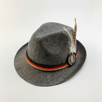 Chapeau de bière Oktoberfest Munich personnalisé en usine, chapeau de performance festif style jazz avec plumes véritables, bonnets de douche