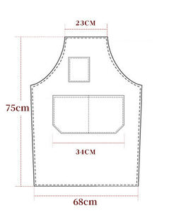 Delantal de Lona de Algodón con Tirantes Cruzados y Bolsillos, Uniforme para Estudios, Cocina, Repostería, Delantal de Cocina para Mujer y Hombre, Delantal de Chef - Product Image 5