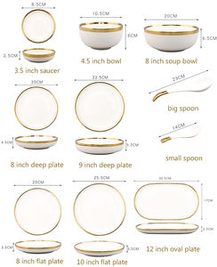 北欧プノンペンマットホワイトトップグレードキッチン高品質ロイヤルレストランパーティーセラミック食器セットテーブルデコレーション - Product Image 6