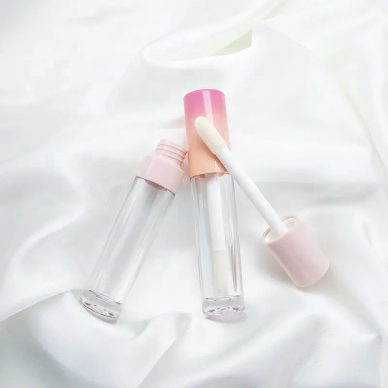 New fashion custom empty multiple color transparent plastic wholesale lip gloss tube container