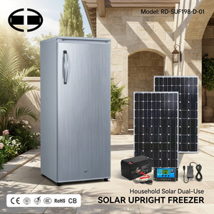 Congelador Vertical Solar de 198L, 12V 24V AC, Doble Alimentación, Puerta Única, Profundo, para Uso Comercial, en Hoteles y Hogares Aislados de la Red, 198L Profesional Vertical - Product Image 1