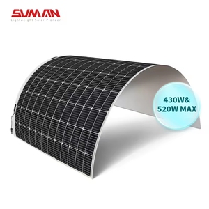 Panneaux solaires flexibles personnalisés Sunman IP68, autocollants, 200 Watt, 500W, 520W, légers, film mince, solaires ronds pour maison, SMF520w Flex - Product Image 1