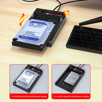 Station d'accueil DM M.2/SATA 2,5/3,5 pouces pour HDD/SSD avec interface USB 3.0 et affichage LED HD055