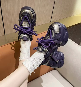 <span class=keywords><strong>Sneakers</strong></span> Chunky Platform da <span class=keywords><strong>Donna</strong></span> 2025, Morbide e Traspiranti, <span class=keywords><strong>Viola</strong></span> e Nero, per Tutte le Stagioni, Stile Casual - Product Image 5