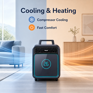 Unité de climatisation portable 1600W sans installation sur fenêtre, climatiseur mobile avec fonction de refroidissement et de chauffage pour le camping en plein air 1. - Product Image 6
