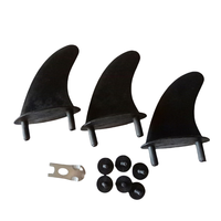 Ailerons souples en plastique de planche de surf de prix usine ailerons de surf noirs