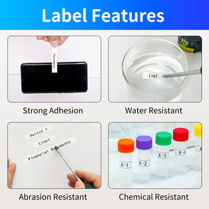 New Tương Thích <span class=keywords><strong>Brady</strong></span> BMP21-PLUS Máy In Nhãn Tất Cả Thời Tiết Vinyl Màu Đen Cam Nhãn Băng M21-500-595-OR 12Mm Chiều Rộng - Product Image 3