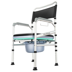 เก้าอี้นั่งถ่ายแบบพับได้ LalaSalute สำหรับผู้สูงอายุ ใช้ในโรงพยาบาล - Product Image 4