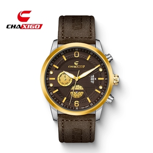 CHAXIGO 7281-220 Nuovo <span class=keywords><strong>Orologio</strong></span> da <span class=keywords><strong>Uomo</strong></span> Stile Business con <span class=keywords><strong>Cinturino</strong></span> in <span class=keywords><strong>Pelle</strong></span>, Multifunzione, Lancette Luminose, Calendario, <span class=keywords><strong>Orologio</strong></span> al Quarzo per <span class=keywords><strong>Uomo</strong></span> - Product Image 1