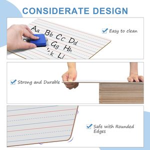 9x12 inch nhỏ bảng trắng 12PC gói bảng Trắng Khô xóa lapboards Bộ - Product Image 4