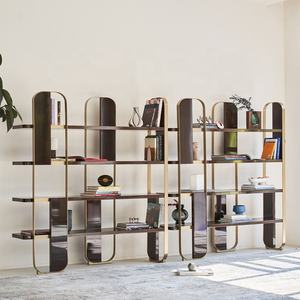 İtalya minimalist tasarım 1.5 metre kitaplık paslanmaz çelik kitaplık - Product Image 3