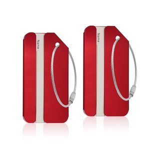 Custom <b>Metal</b> Luggage Tags Aluminum <b>Suitcase</b> Handle Tags Waterproof Travel Case Identification Tags Anti-Loss Travel Specialty - Product Image 1