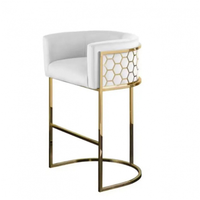 Tabouret de bar demi-lune rond en fer forgé fait main, fauteuil noir écologique et durable, chaises hautes pour restaurant et pub, vente chaude