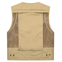 Cargo grande taille journaliste travail utilitaire personnalisé chasse logo gilet sans manches pour hommes