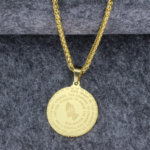 Loftily de Amén hermano regalo oro manos rezando verso de la Biblia COLLAR COLGANTE de joyería - Product Image 3