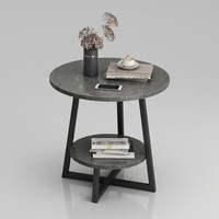Table d'appoint moderne en métal et bois, écologique, durable, portable, multi-usages, pour salon et loisirs