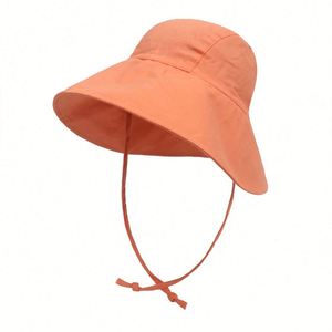 Customized High Quality Cotton Linen Outdoor Dress Sun <b>Hat</b> Breathable Toddler Kids Beach Wide Brim Bucket <b>Hat</b> <b>for</b> Party Fishing - Product Image 5