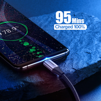 Câble de charge rapide USB-C vers Type-C 3A QC3.0 avec gaine en nylon pour 11t Pro S21 IOS Ordinateur & Lecteur de codes-barres