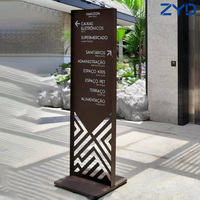 Grand panneau publicitaire LED double face en aluminium pour extérieur, totem lumineux pour publicité commerciale, idéal pour les centres commerciaux et les hôtels