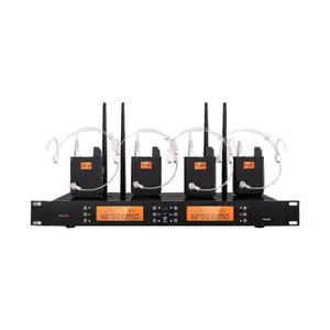 T Professional Rack Mount 4 Channels Body Pack Conference Infrared Wireless Microphone For Speech Applications