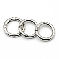 Logo gravé personnalisé porte-clés anneau à ressort crochet 25mm rond O ressort anneau métal mousqueton porte-clés joint torique
