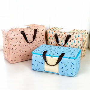 Clothing Organizer Storage Bag Rectangle 600D Oxford Cloth Printed With Flowers For <b>Bedding</b> Luggage Use - Product Image 2