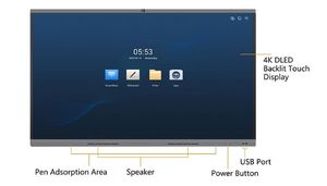 อินฟาเรียจอมอนิเตอร์ IFP ไวท์บอร์ดแบบโต้ตอบอัจฉริยะ UHD ขนาด65/86นิ้วพร้อมกล้องในตัว - Product Image 4