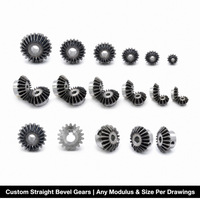 Engrenage conique droit non standard OEM personnalisé 45 #   Engrenage à dents durcies en acier à 90 degrés pour équipement d'automatisation de boîte de vitesses