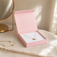 Caja de Regalo Magnética Rígida Cuadrada Personalizada, Color Rosa Mate con Lámina Dorada, Embalaje de Lujo para Joyería, Cuidado de la Piel y Cosméticos OEM