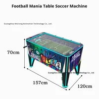 Wzl Table de football électronique d'arcade à monnayeur, jeu de société en acrylique, pour deux joueurs, parent-enfant